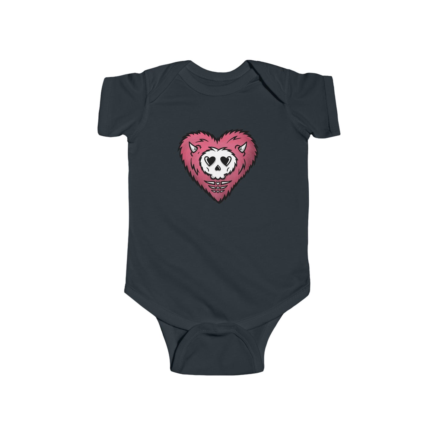 Spooky Valentine Heart Monster Infant Fine Jersey Bodysuit