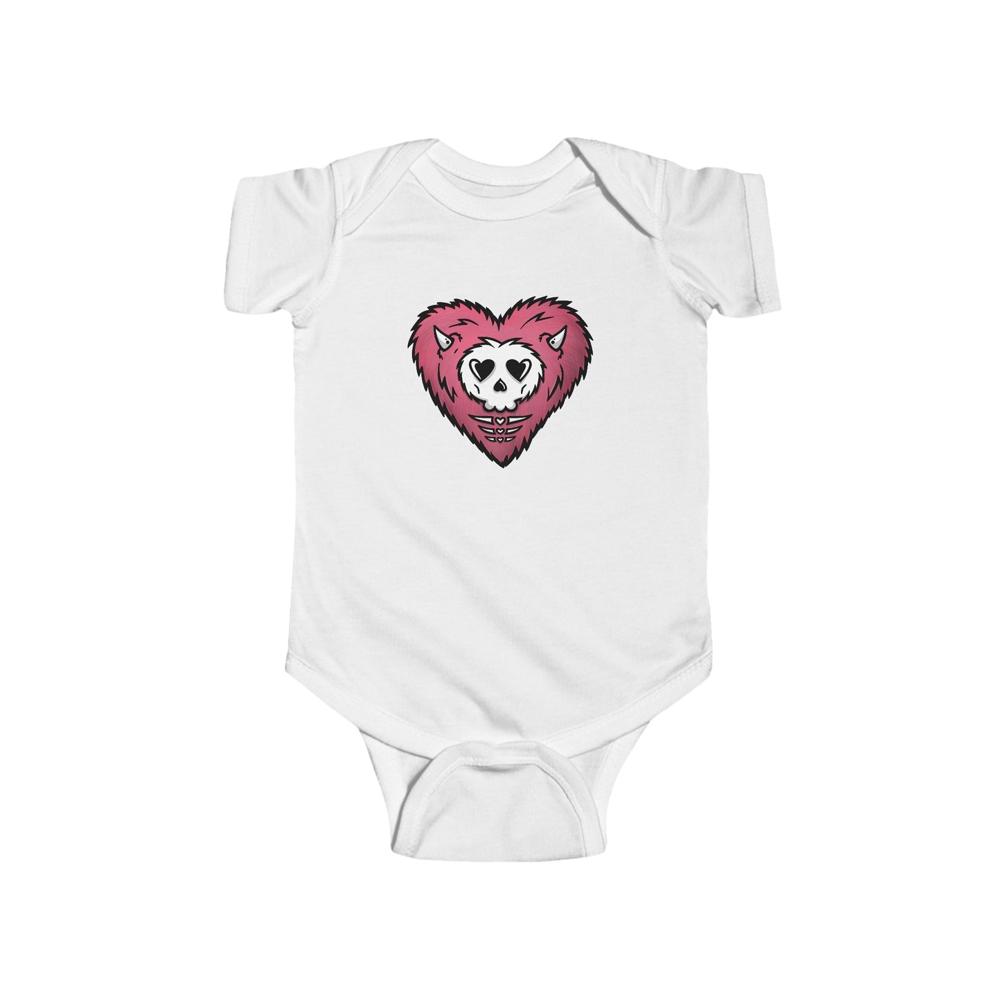 Spooky Valentine Heart Monster Infant Fine Jersey Bodysuit