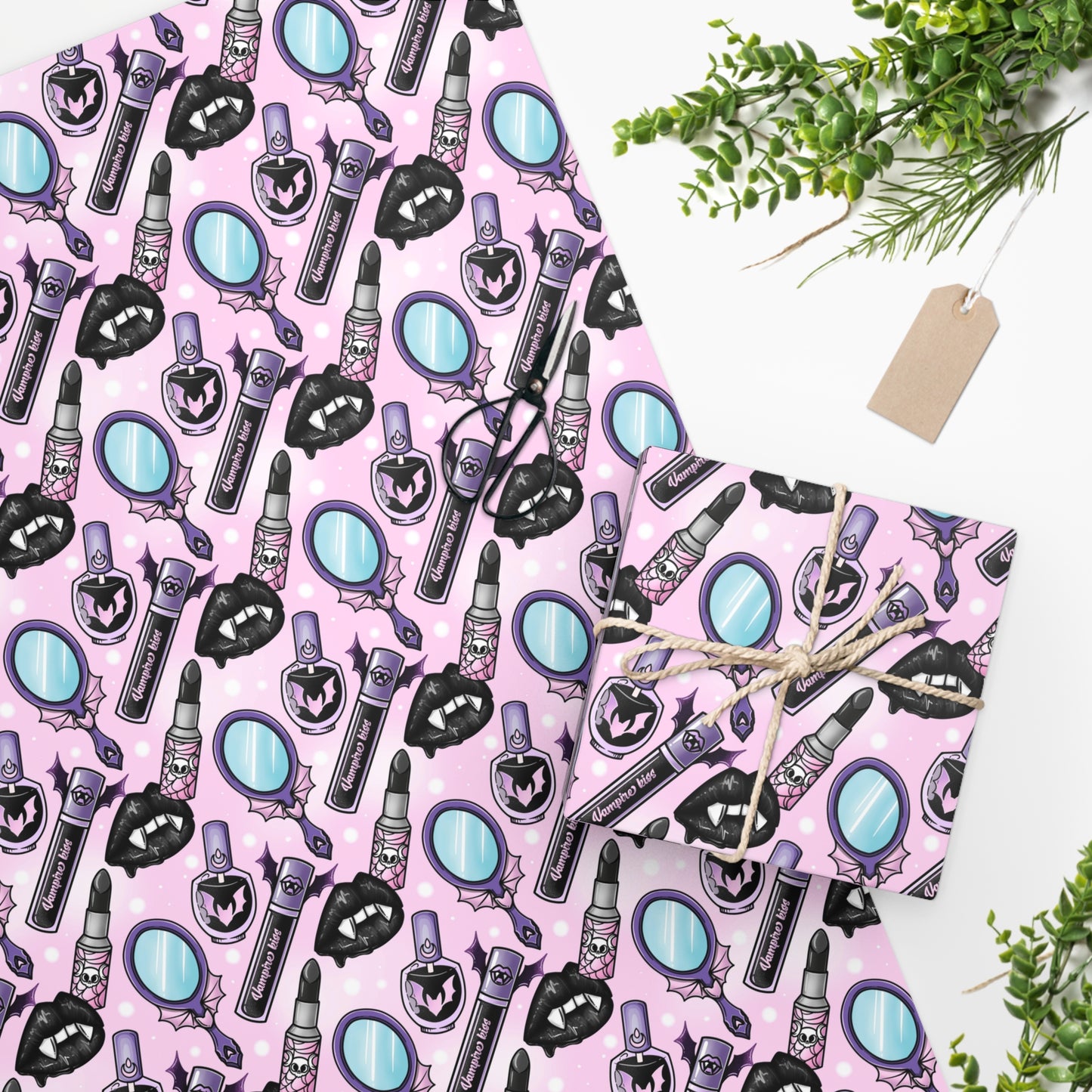 Glam Goth Wrapping Paper, All Occasion Wrapping Paper, Christmas Wrapping Paper, Birthday Wrapping Paper