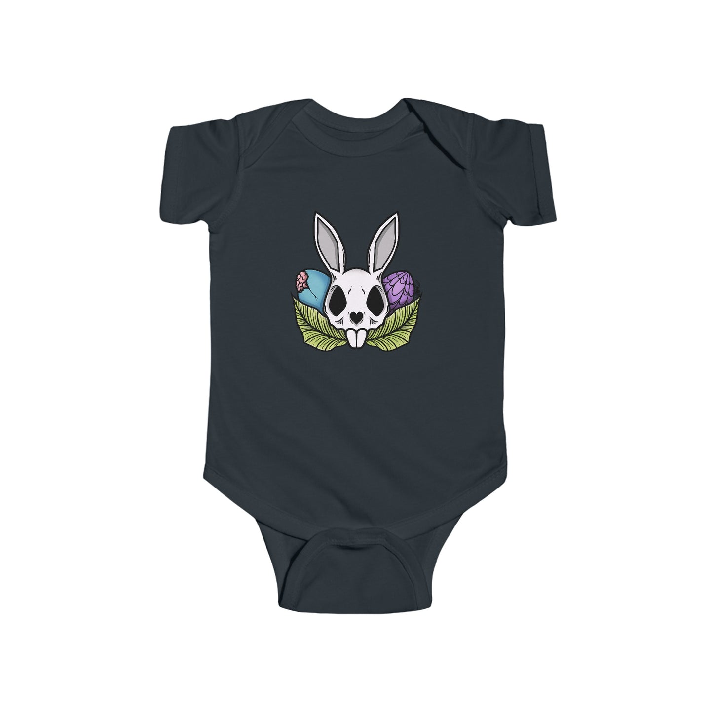 Dark Easter Bunny Skull Infant Fine Jersey Bodysuit