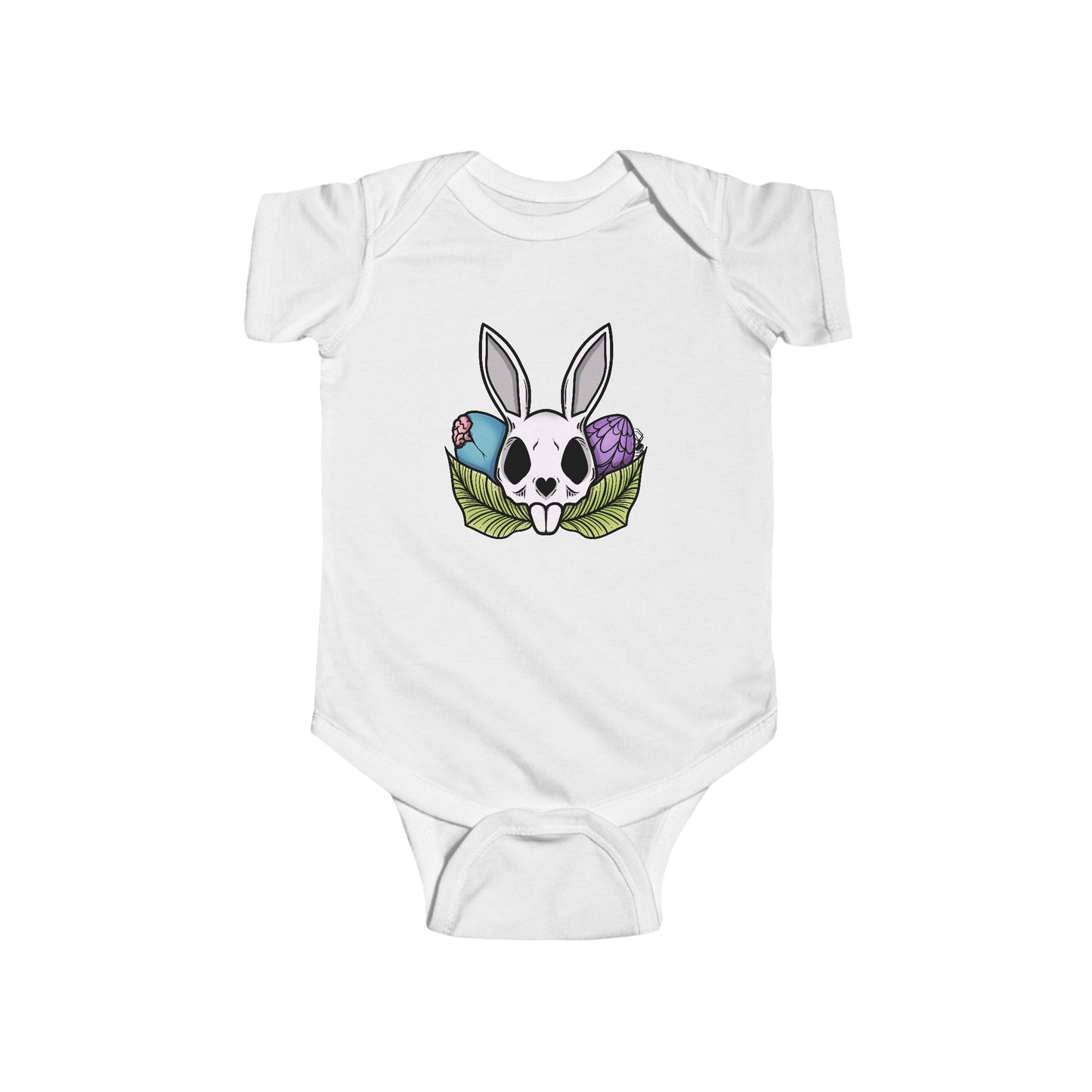 Dark Easter Bunny Skull Infant Fine Jersey Bodysuit