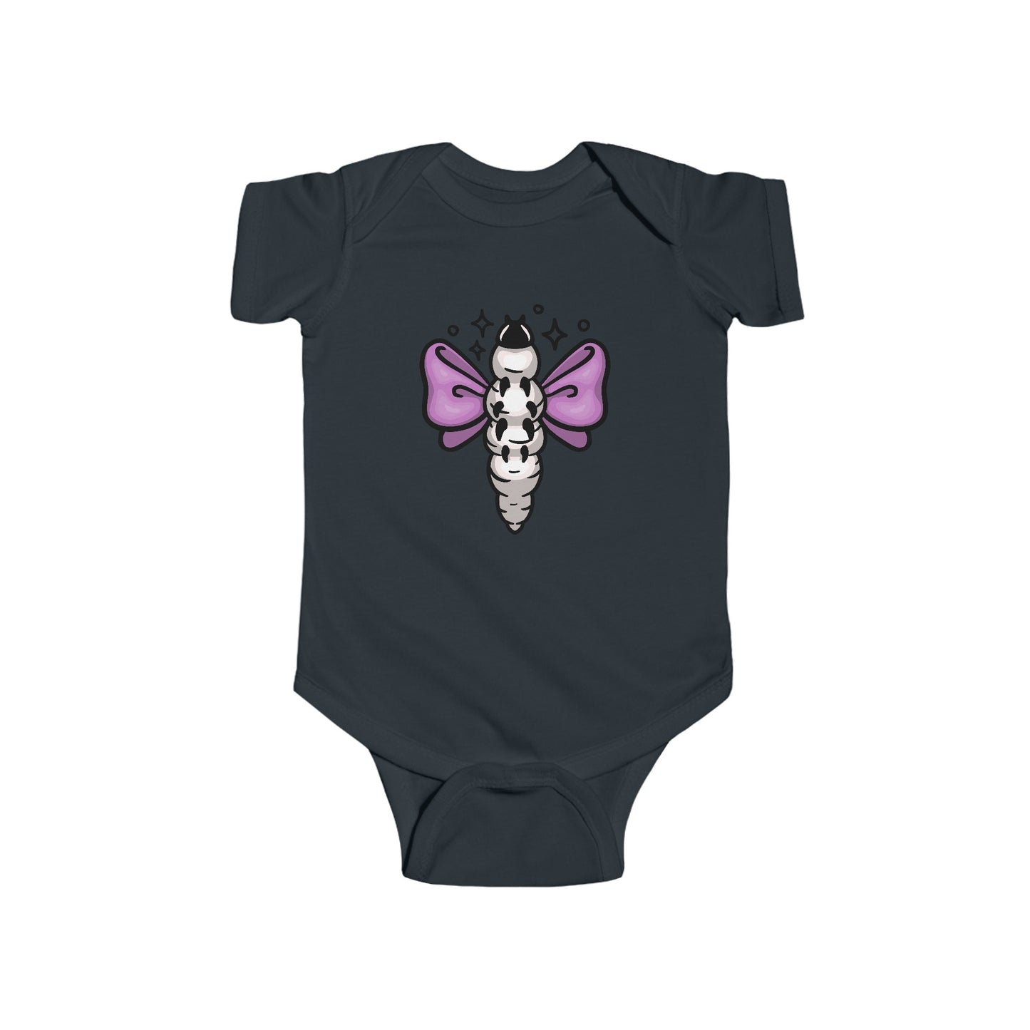 Larvae Bow Infant Fine Jersey Bodysuit