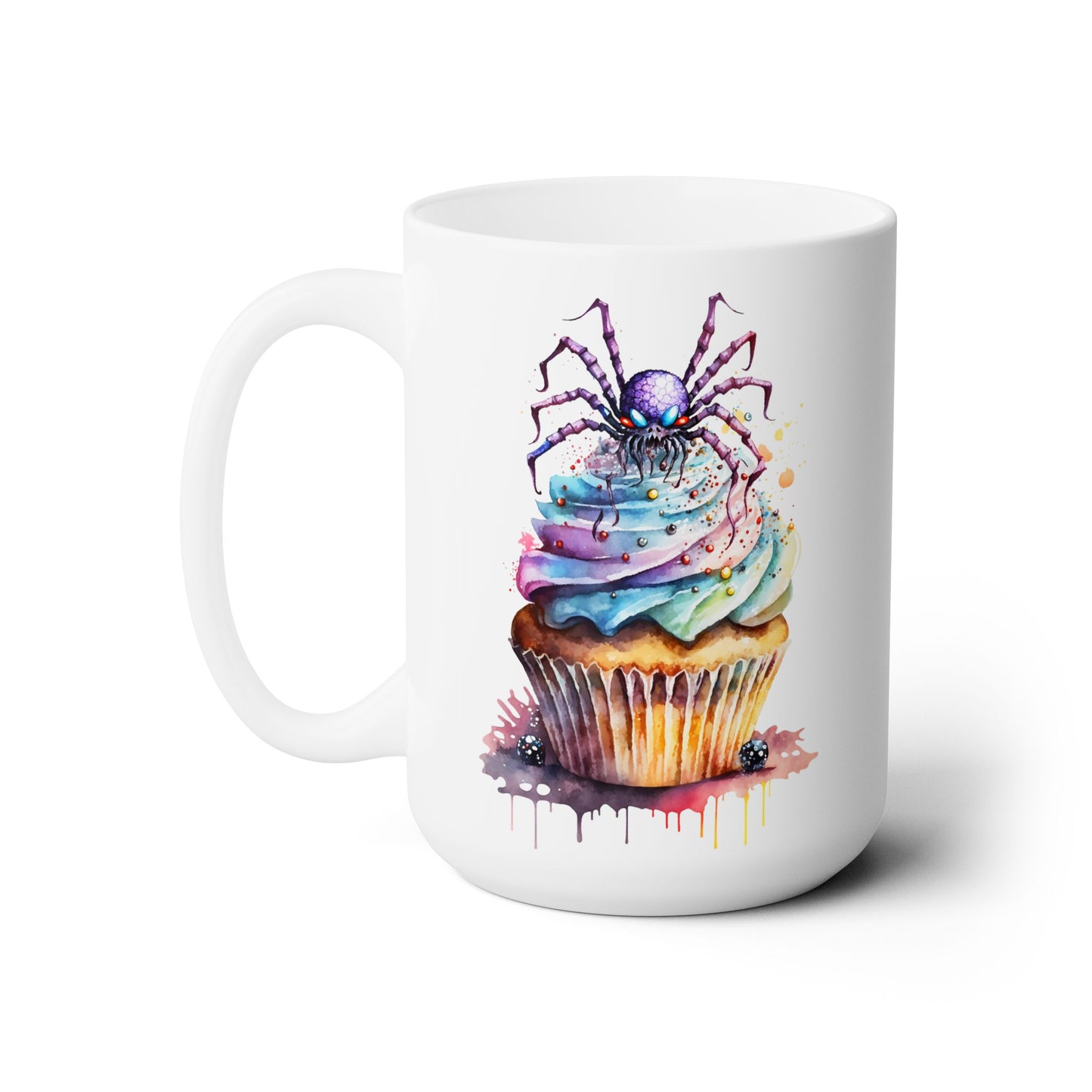 Spooky Spider Cupcake Ceramic Mug 15oz