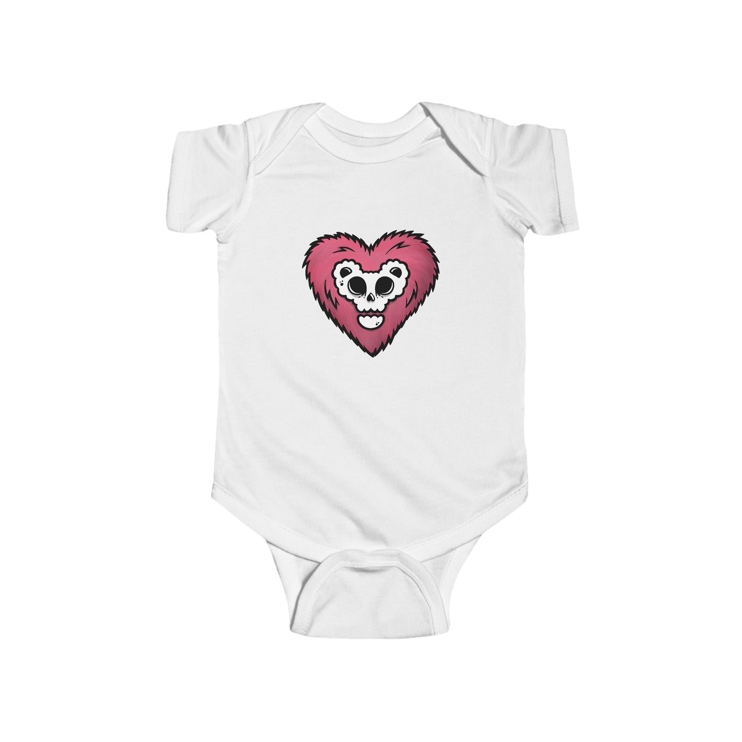 Spooky Valentine Heart Monster Infant Fine Jersey Bodysuit