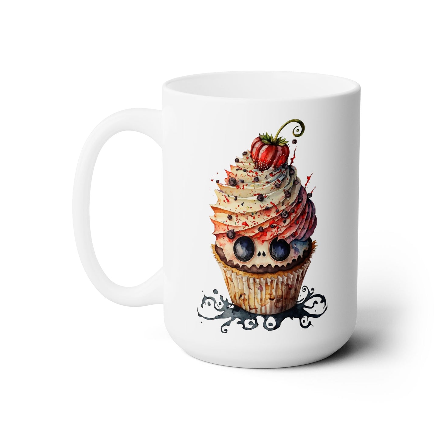 Spooky Cupcake Ceramic Mug 15oz