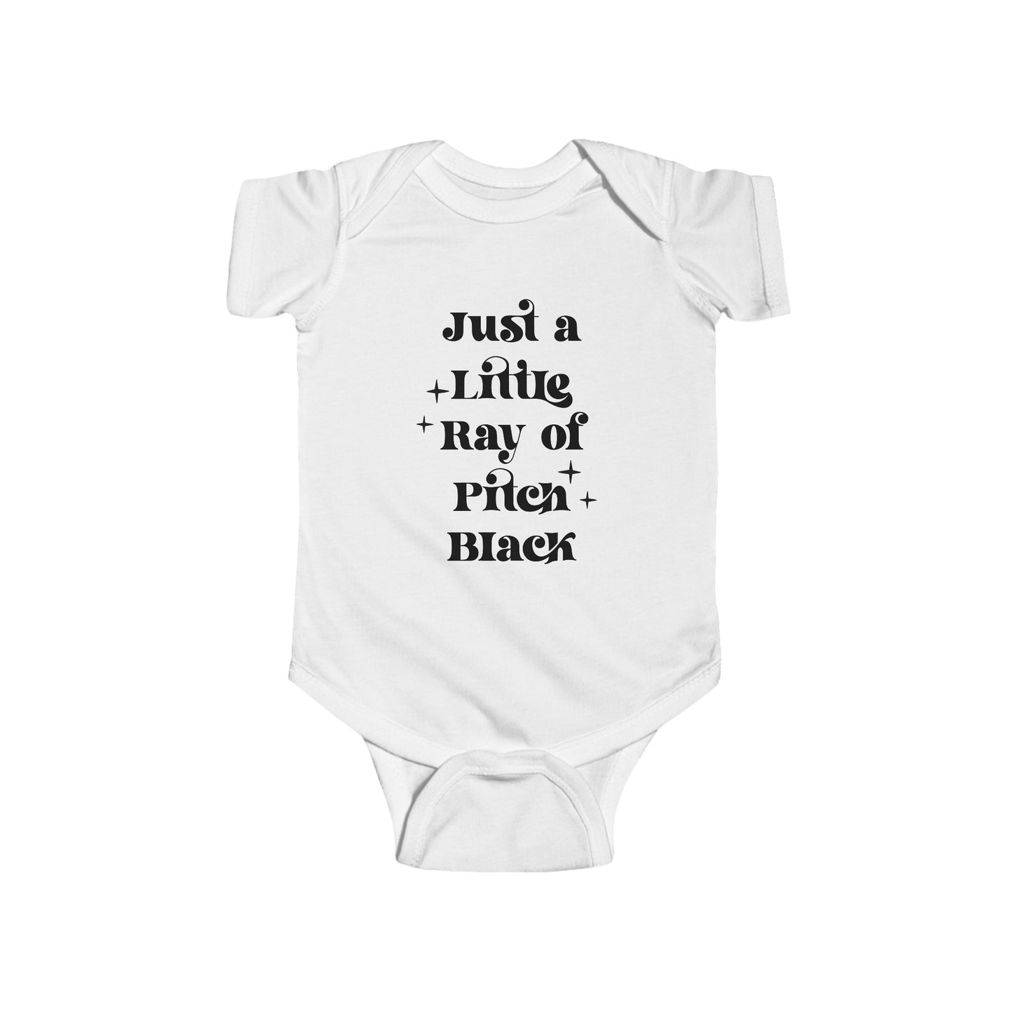 Just a Little Ray of Pitch Black Infant Fine Jersey Bodysuit