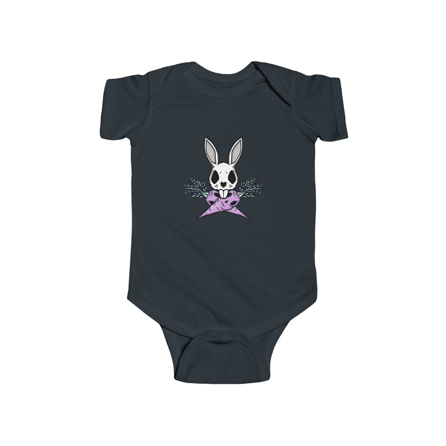 Dark Easter Bunny Skull Infant Fine Jersey Bodysuit, Baby Onesie