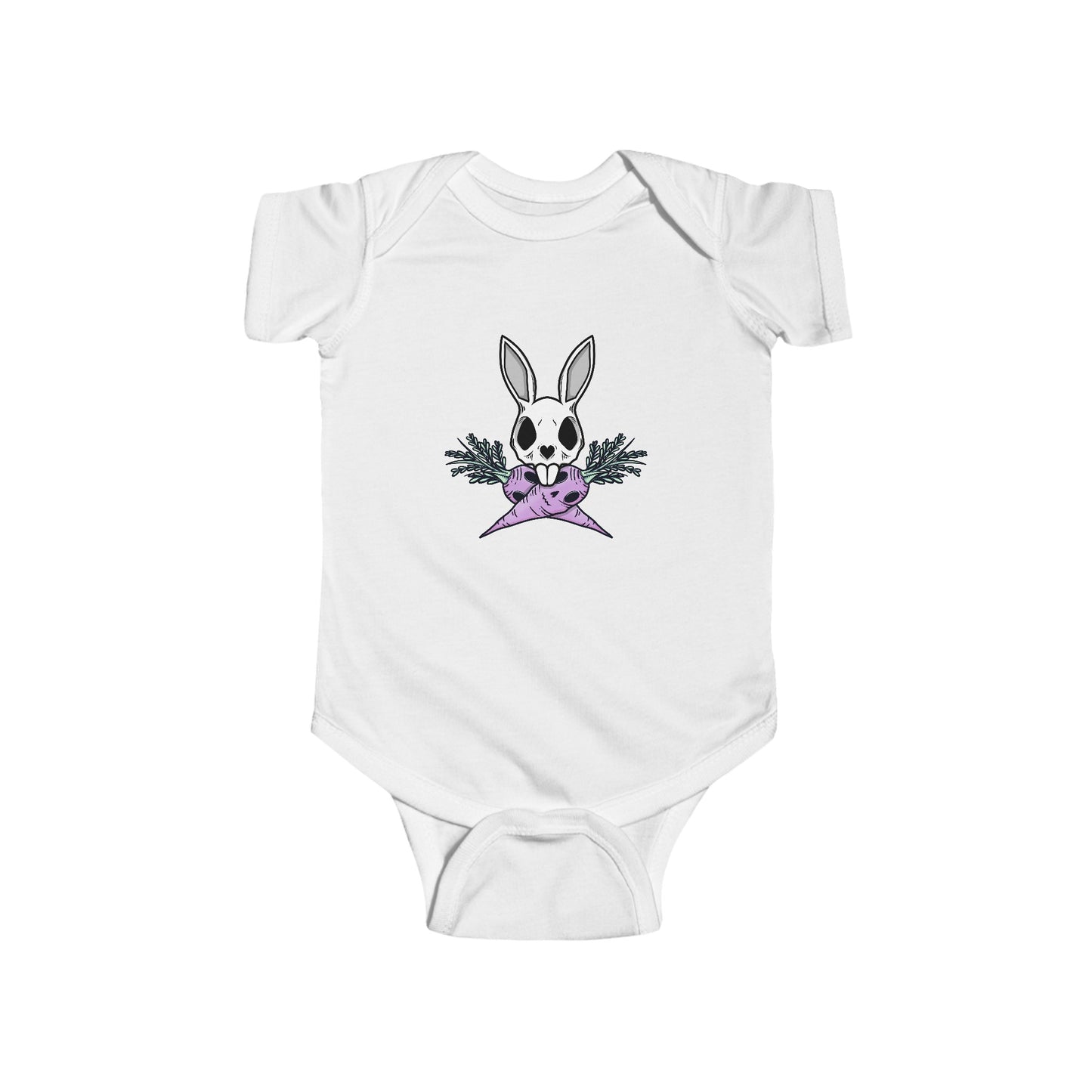 Dark Easter Bunny Skull Infant Fine Jersey Bodysuit, Baby Onesie