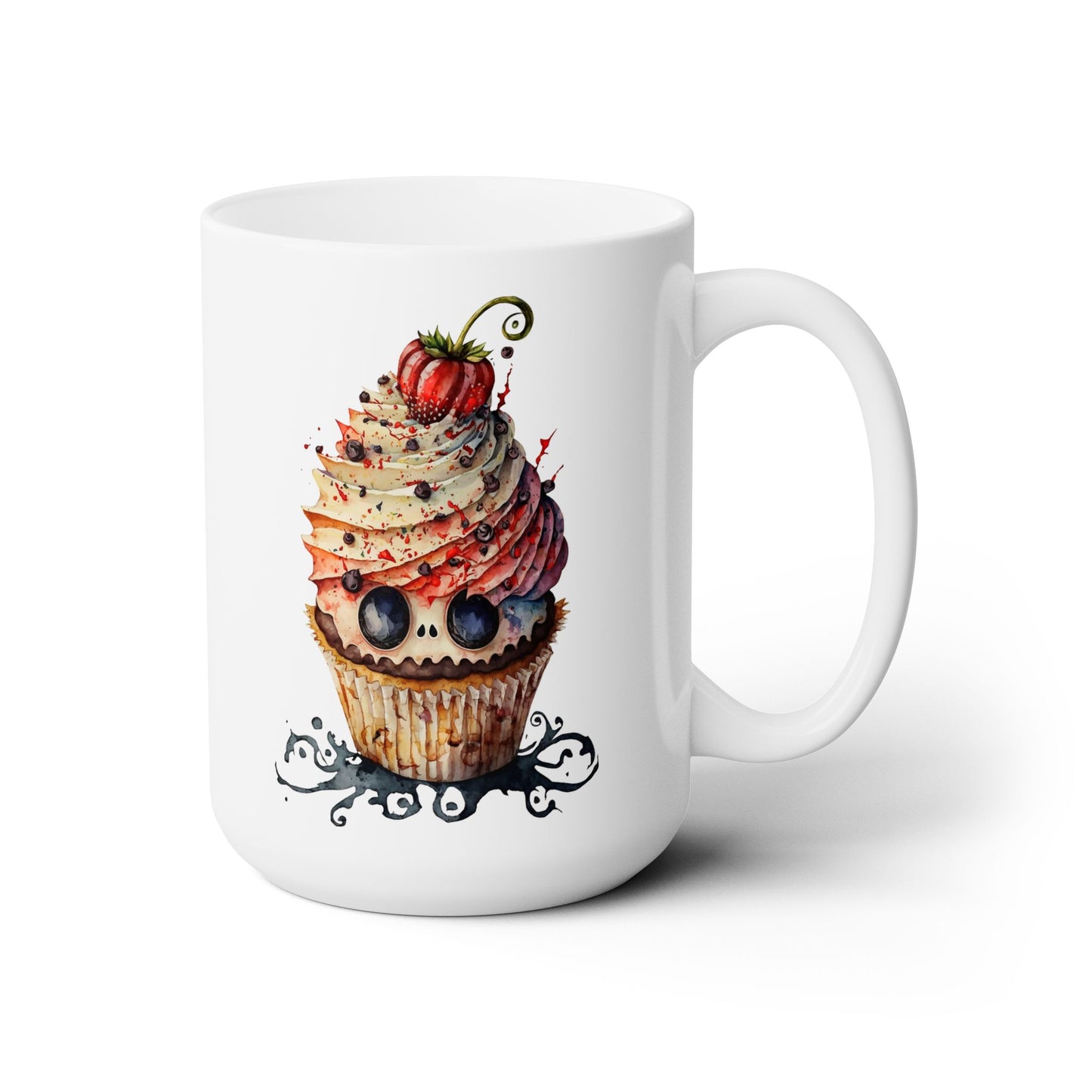 Spooky Cupcake Ceramic Mug 15oz