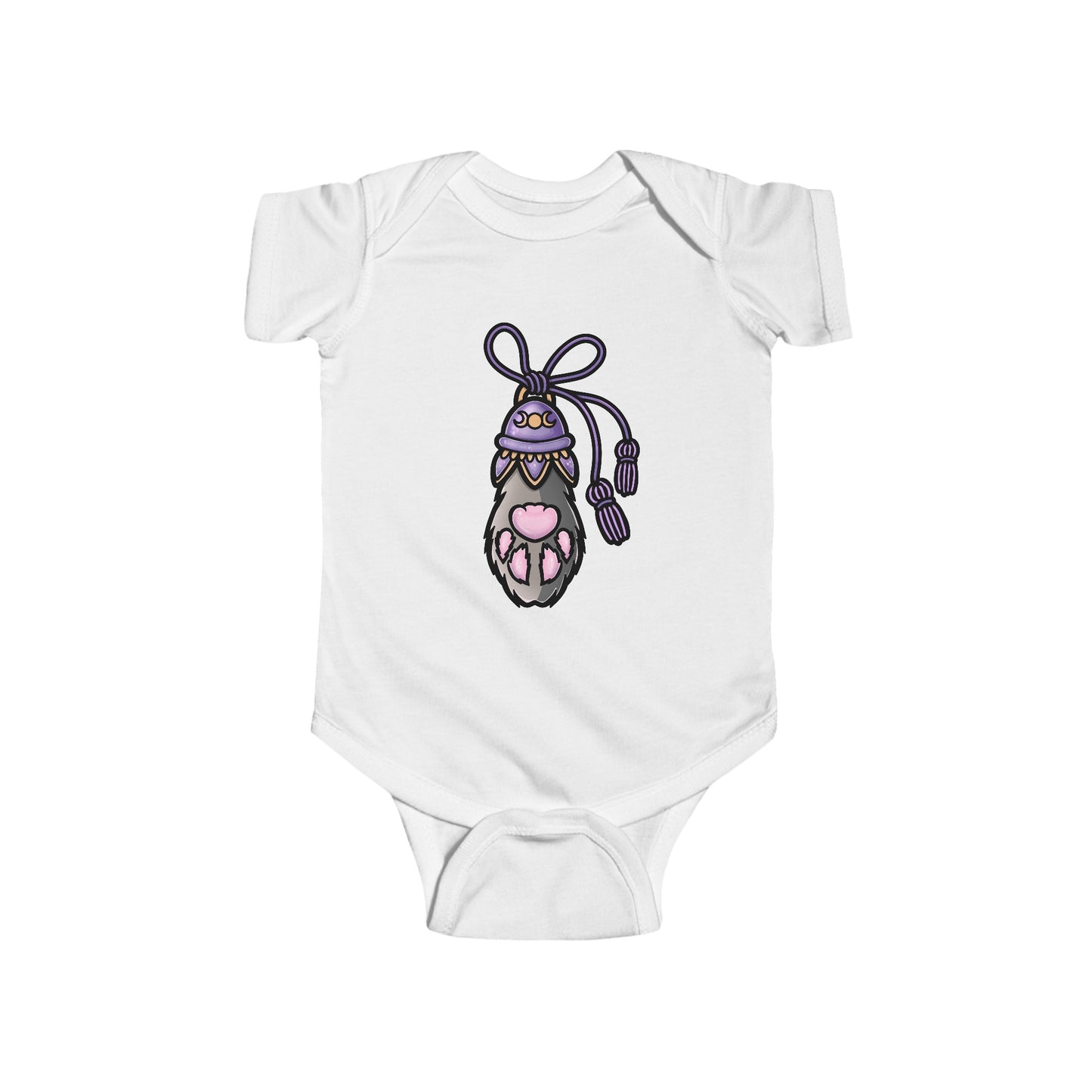 Lucky Rabbit Paw Infant Fine Jersey Bodysuit