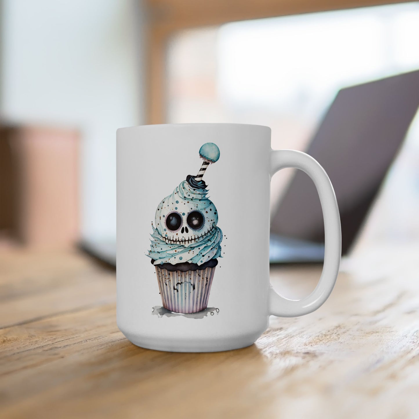 Spooky Cupcake Ceramic Mug 15oz