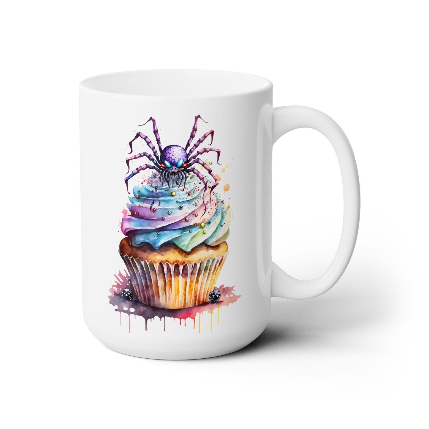 Spooky Spider Cupcake Ceramic Mug 15oz